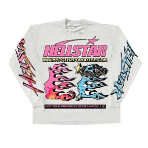 Hellstar Pixel Long Sleeve Cream Shirt