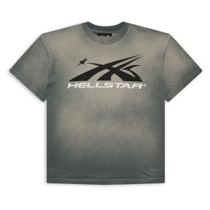 Hellstar Sport Logo Gel Tee Grey
